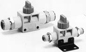 VHK3-01S-01S  SMC VHK Finger Valve 2 Ports, R1/8 to R1/8 Blue Handle